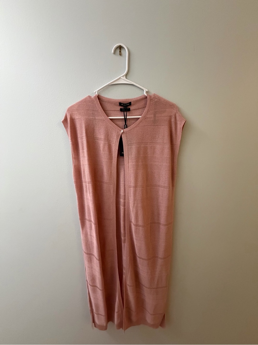 Massimo Dutti Blush Pink Long Sleeve Knit Dress